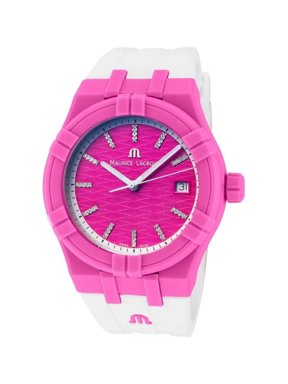 NWT Maurice Lacroix Aikon Tide Quartz Pink Dial Men's Watch